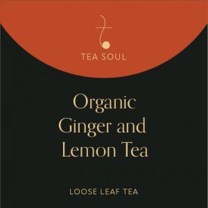 organic ginger and lemon tea packaging
