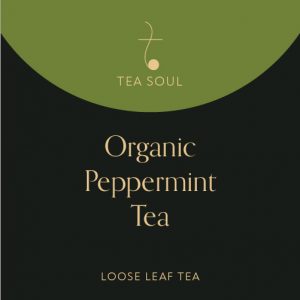 organic peppermint tea label