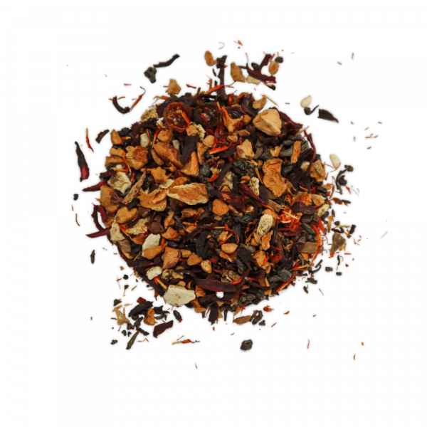 organic apple hibiscus gunpowder tea